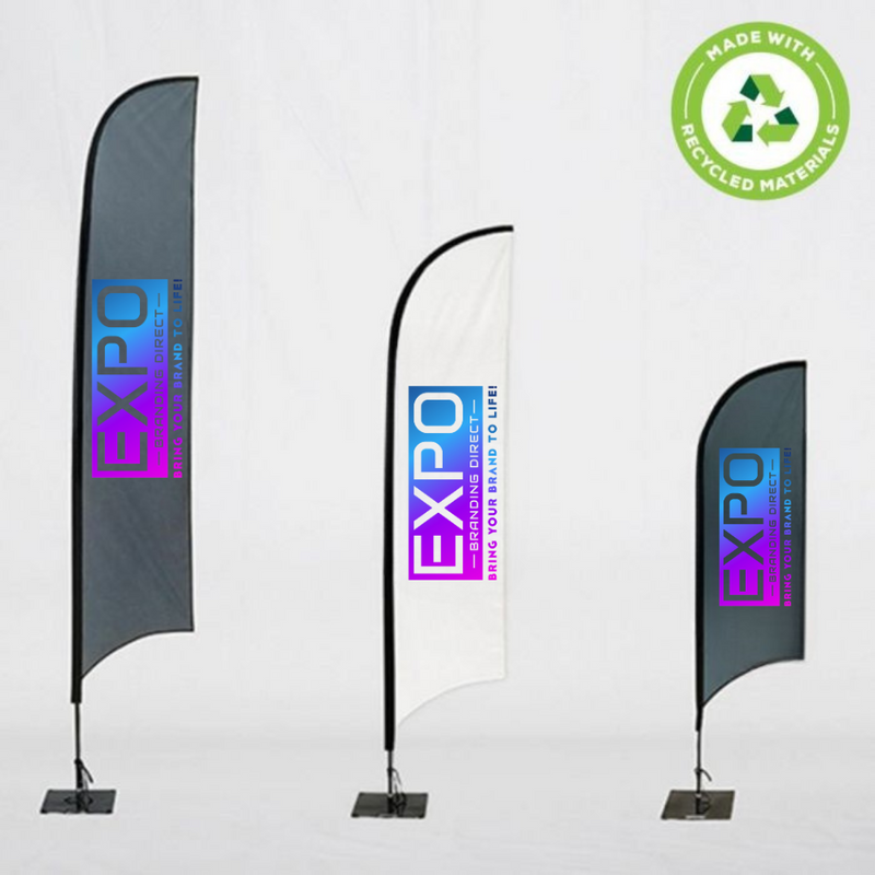 Custom Feather Flag Expo Branding