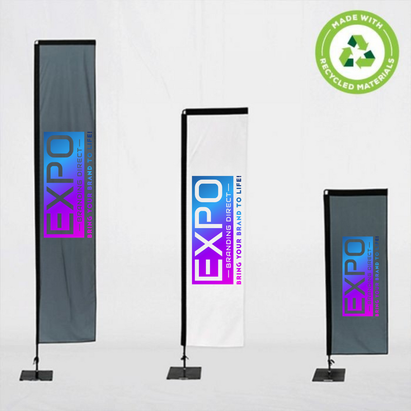 Custom Hanging Flag Expo Branding