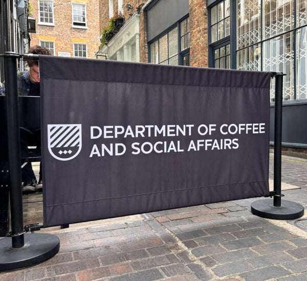 Branded Café Barrier Banner