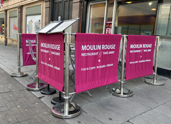 Branded Café Barrier Banner